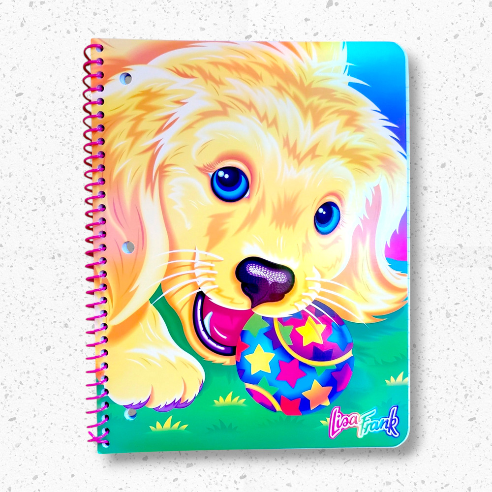 Lisa Frank Casey Dog Iridescent 30th Birthday Spiral Notebook Target Exclusive